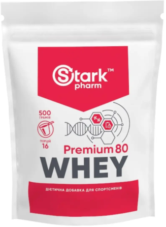 Сироватковий протеїн Stark Pharm Whey 80 Premium 500g крем-брюле Київ