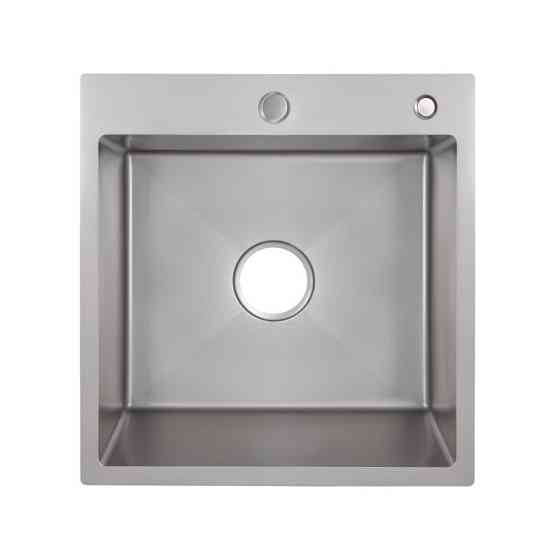 Кухонная мойка с нержавеющей стали Lidz H50*50G 3.0/0.8 мм Brush Grey (LDH5050GPVD3008) серая Киев