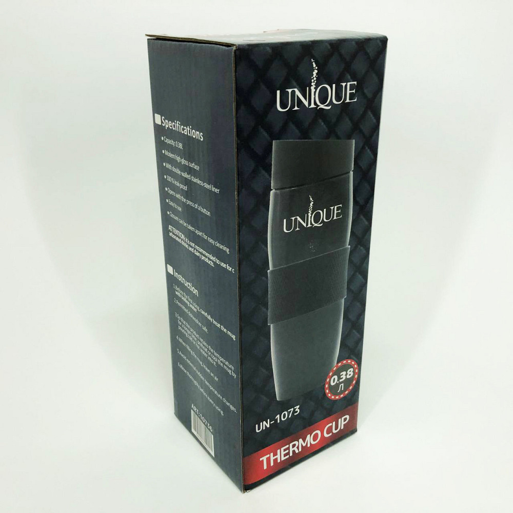 Термос туристичний прогумований UNIQUE, Термокружка маленька, Термочашка похідна, Подорожній термос GJ-29 Львів - фото 3