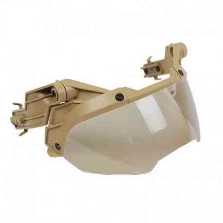 Відкидні фліп окуляри на тактичний шолом із кріпленням колір Койот з затемненими лінзами. AL0016 Одеса