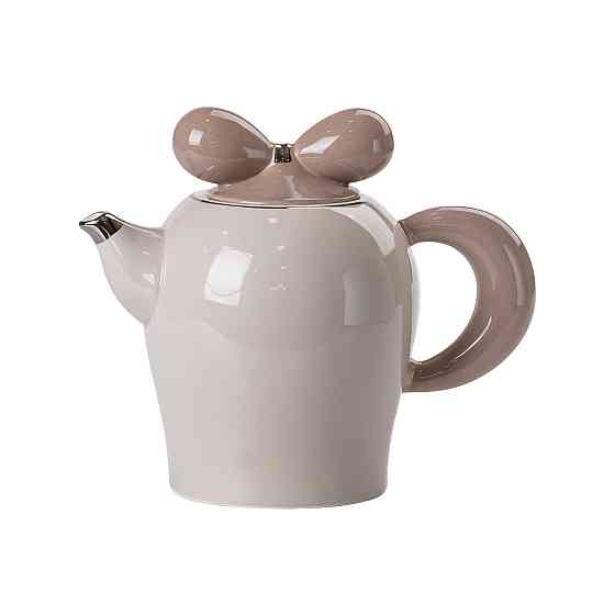 Чайний набір на 6 персон із порцелянаовою підставкою, сірий HP-15-28 Київ