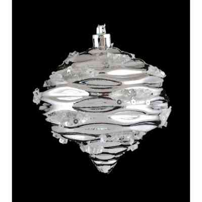 Елочная игрушка YES! Fun Хрусталь шар серебро 8 см (972898) Винница