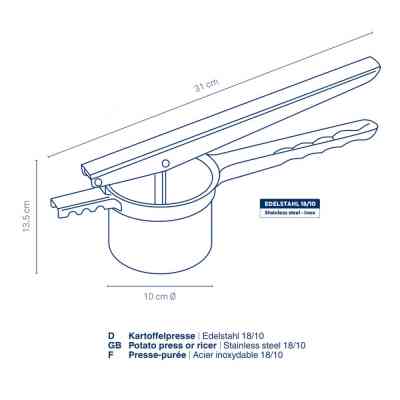 Аксесуар кухонний Kela Hilde Прес для картоплі 31 см (11217) Вінниця