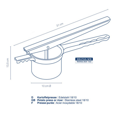 Аксессуар кухонный Kela Hilde Прес для картоплі 31 см (11217) Винница - изображение 2