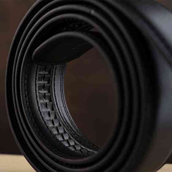 Ремень мужской c латунной пряжкой Vintage 20310 Черный Киев