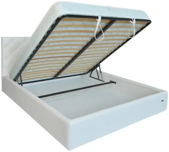 Ліжко Двоспальне Bristol Comfort 160 х 200 см Boom 01 З підйомним механізмом та нішою для білизни Білий Київ