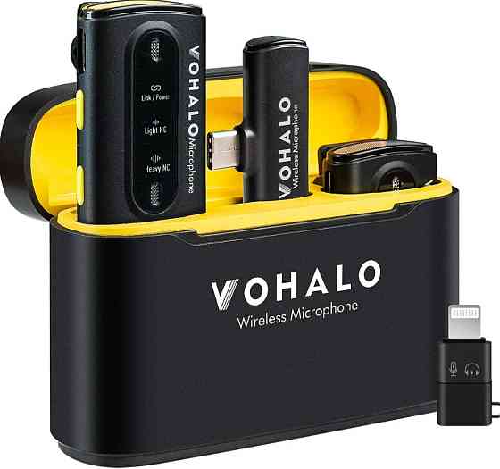 Бездротовий петличний мікрофон VOHALO для iPhone iPad Android. Київ