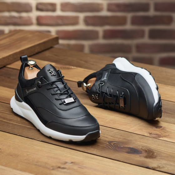 Шкіряні брендові чоловіче взуття чорного кольору М-163 більенер-ч/б Харків