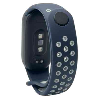 Ремінець до фітнес браслета BeCover Vents Style для Xiaomi Mi Smart Band 9 Blue-White (711987) Вінниця