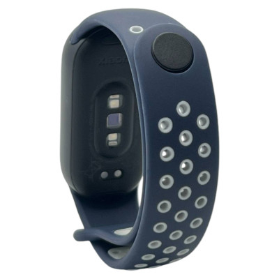 Ремінець до фітнес браслета BeCover Vents Style для Xiaomi Mi Smart Band 9 Blue-White (711987) Вінниця - фото 2