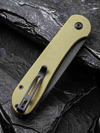 Ніж складаний туристичний Civivi Elementum Pocket, (8.9 см) 14C28N / Micarta оливковий Київ