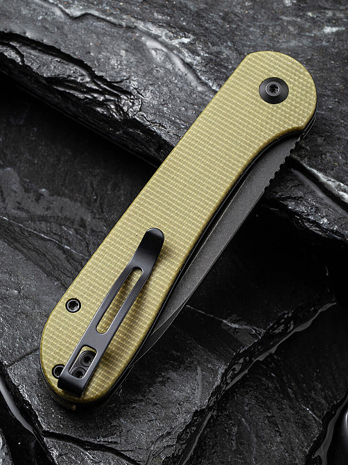 Ніж складаний туристичний Civivi Elementum Pocket, (8.9 см) 14C28N / Micarta оливковий Київ - фото 6
