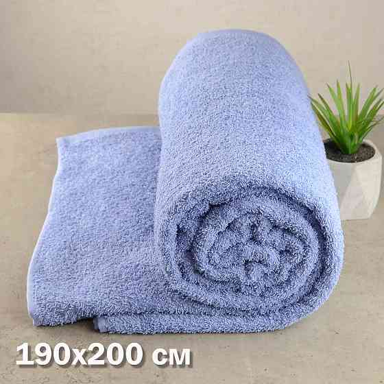 Простирадло махрове GM TEXTILE 190х200см 400г/м2 (Блакитний) Суми