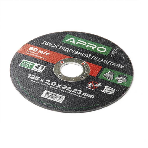 Круг відрізний по металу d125мм*2,0*22,23мм APRO Житомир - фото 2