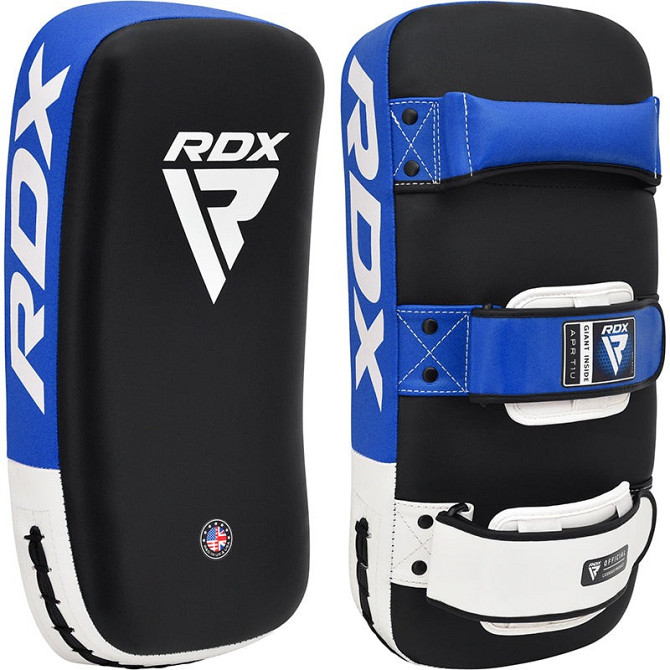 Пади для тайського боксу RDX T1 Curved Thai Kick Pad Blue (1 шт.) Каменское - изображение 1