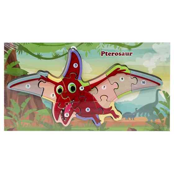 Дерев'яний пазл-вкладиш "Pterosaur" MD 1924-8, 10 елементів Вінниця