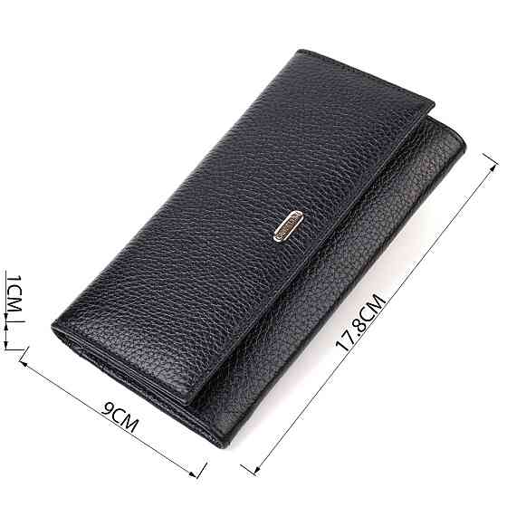 Функциональный кошелек для женщин из натуральной кожи CANPELLINI 21822 Черный Киев