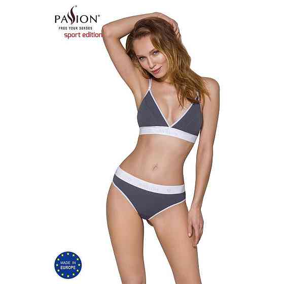 Спортивний топ з подвійними бретелями Passion PS007 TOP XL, dark grey Sex Aura Київ
