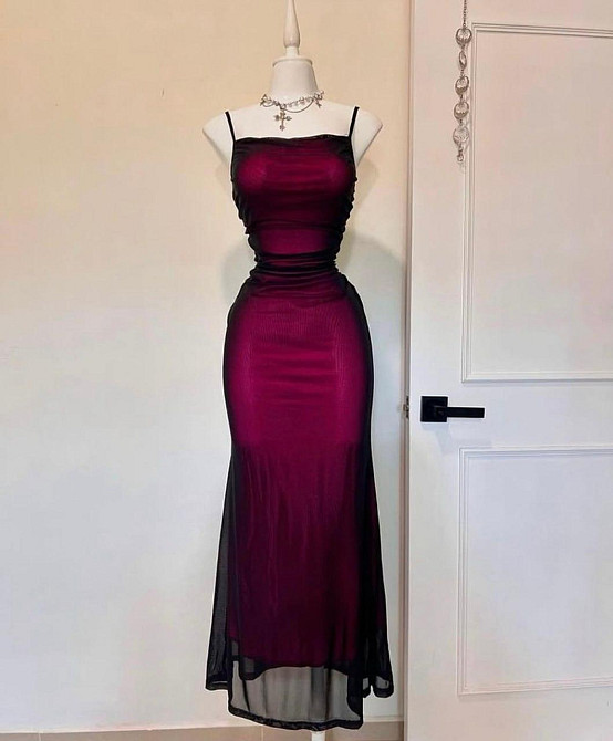 Женское романтичное праздничное платье микродайвинг+сетка Красный, 44/46 Одесса - изображение 2