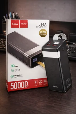 Повербанк Hoco J86A Power Bank 50000mAh 22.5W 5A с фонариком Коломыя