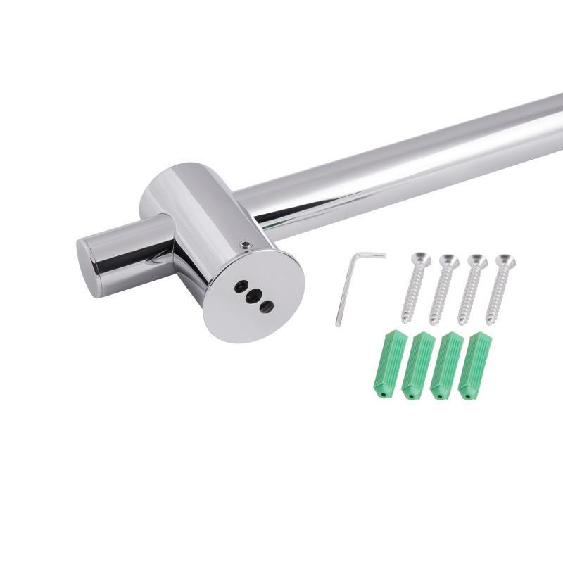 Душевая стойка с держателем из нержавейки Qtap Lepit 665 мм круглая Chrome Харьков - изображение 5