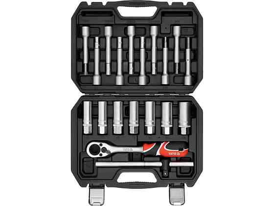 Ключі для кріплення амортизаторів YATO з тріщаткою, до квадрату 1/2", кпл. 19 шт [5] Одеса