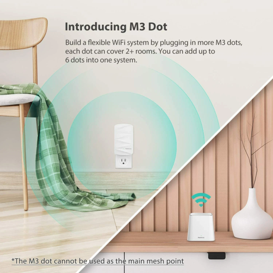 Уценка Wi-Fi Mesh расширитель MeshForce M3 Dot (для системы M1/M3), AC1200, 1000 кв. футов Киев