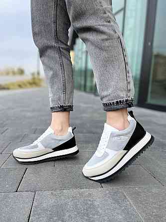 ALEX BENZ Кросівки жіночі ALEX BENZ DJ66 сірі (весна-осінь, шкіра+замша натуральна) (5014) Коломия