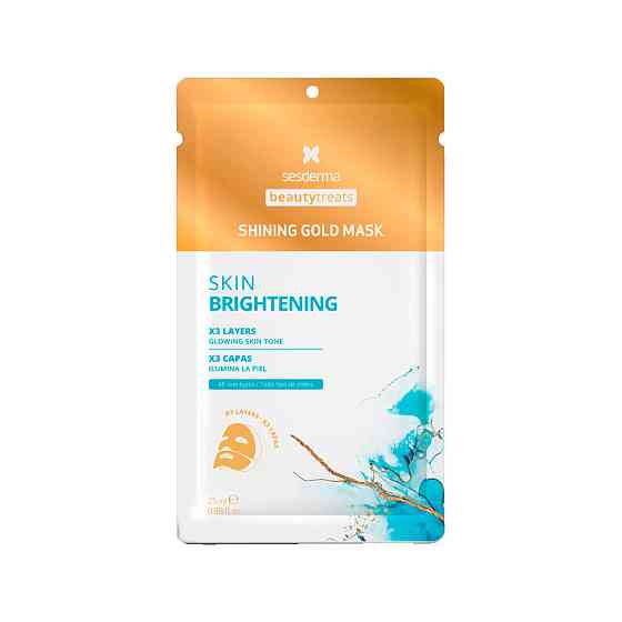 Маска для обличчя тришарова SesDerma Beauty Treats Shining Gold Mask 25 мл Дніпро