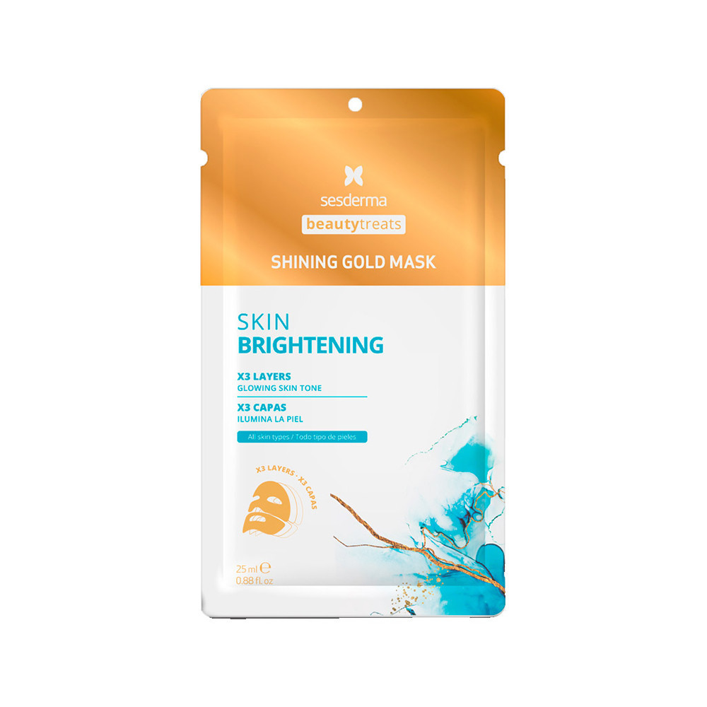 Маска для обличчя тришарова SesDerma Beauty Treats Shining Gold Mask 25 мл Дніпро - фото 1