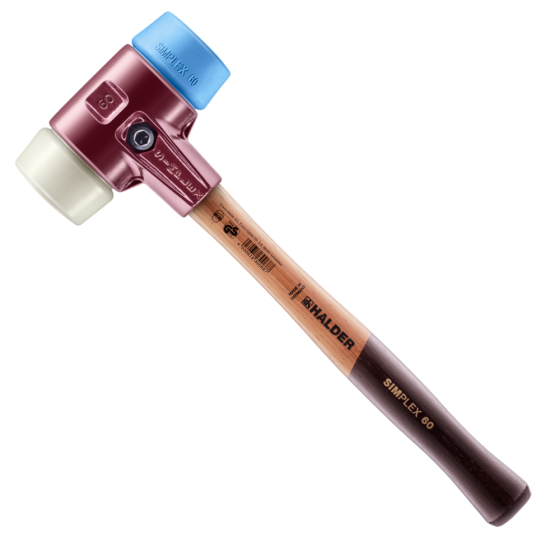 Молоток HALDER Simplex 3018 насадки із синього поліуретану, білого нейлону Одеса