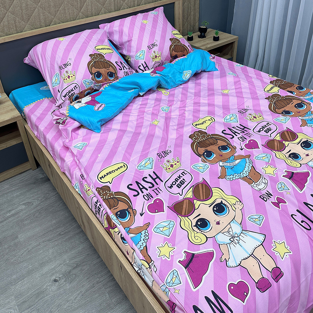 Комплект детского постельного белья Фланель, Koloco Полуторный 150х210 с разноцветным принтом (88-060) Киев - изображение 1