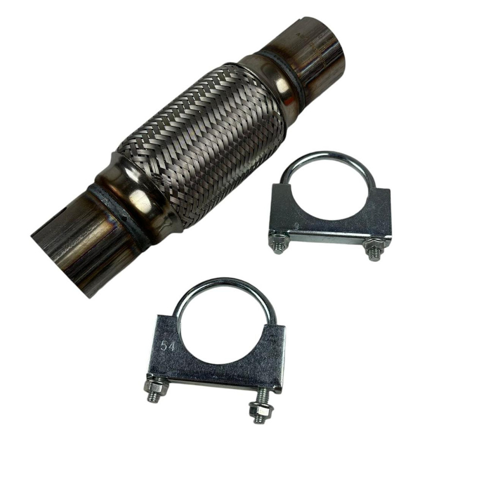 Гофра 50х150x250 крепление под хомут в сборе AGK глушителя Мукачево - изображение 1