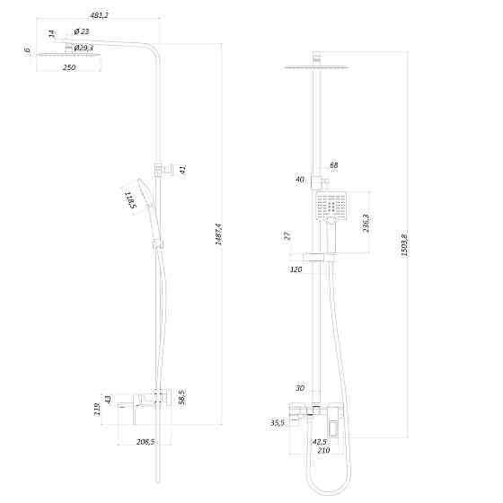 Душова система Globus Lux PIANO GLPN-0077 Луцк