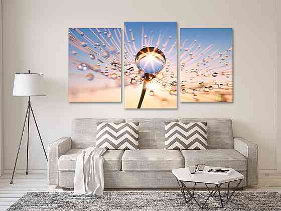 Модульная картина в гостиную / спальню Каплі води  Art-667_3 100x150 см Киев