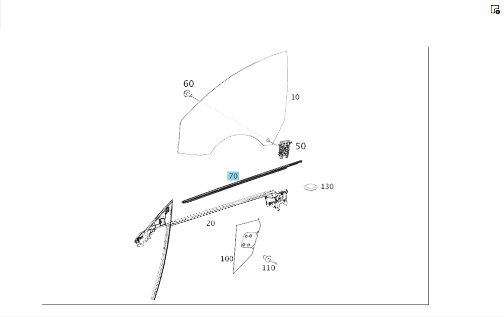 Mercedes-Benz  A2187200424 Хром молдинг під скло передніх правих дверей CLS C218 CLS Shooting Brake X218 Одеса - фото 1