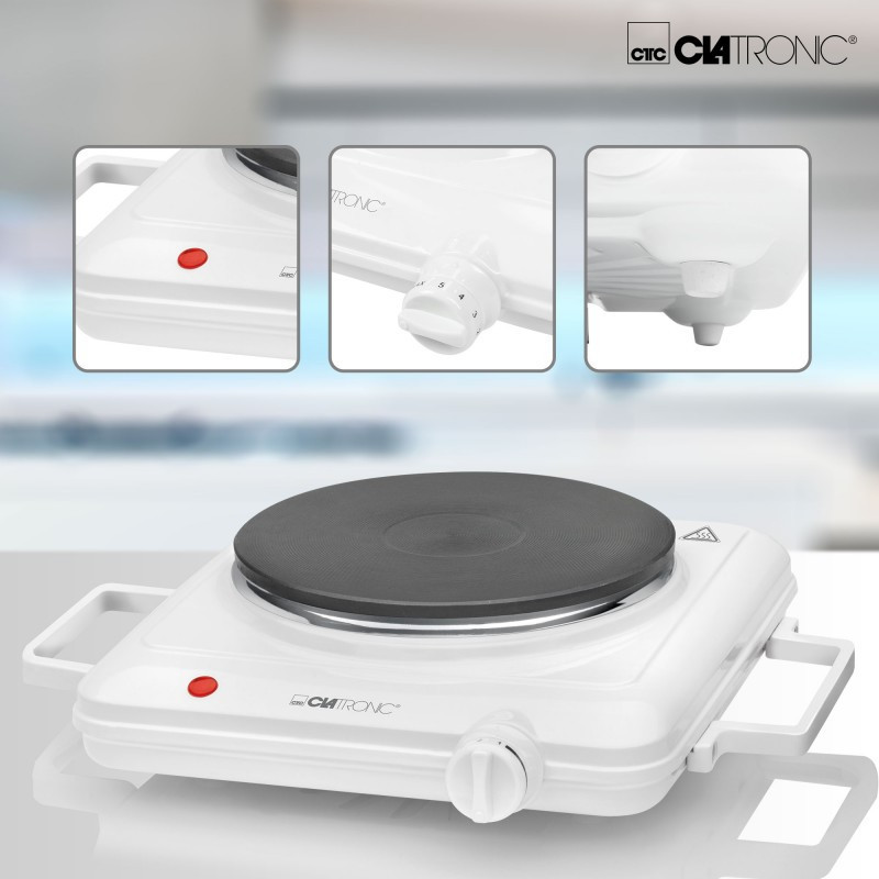 Електрична Плита діаметром 18 см із термостатом Clatronic EKP (3582) Потужність 1500 Вт Нововолинськ - фото 5