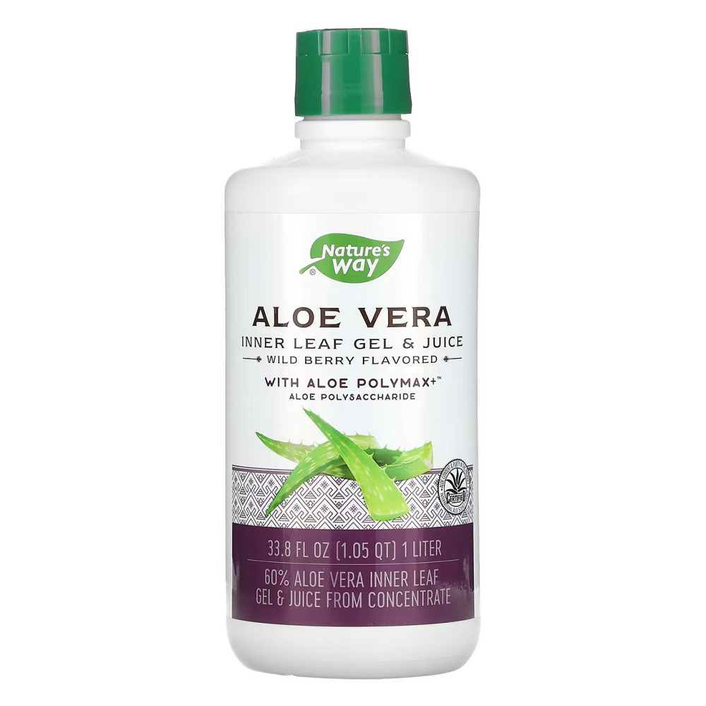 Алое вера гель і сік з алое полімаксом Nature's Way Aloe Vera Gel & Juice (Berry) 1000 ml Київ - фото 1