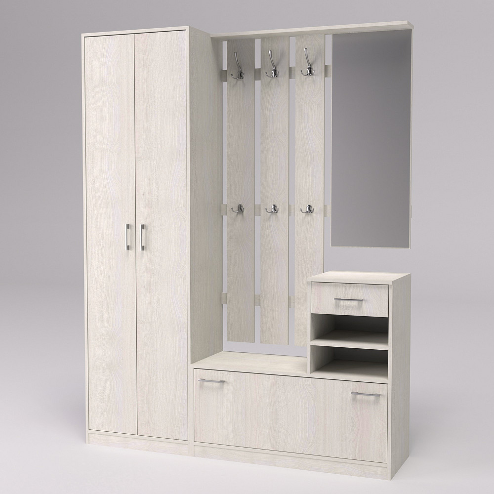 Прихожая Соло-3, Дуб Шамоні Світлий, 1600/400/2100 Львов - изображение 3