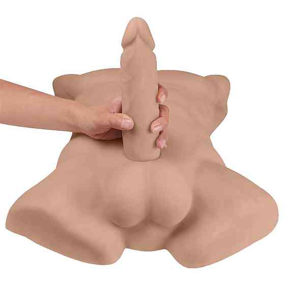 Торс с фаллоимитатором на присоске SilexD Apollo L Male Torso Caramel Sex Aura Киев