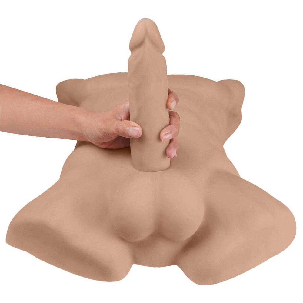 Торс с фаллоимитатором на присоске SilexD Apollo L Male Torso Caramel Sex Aura Киев - изображение 6