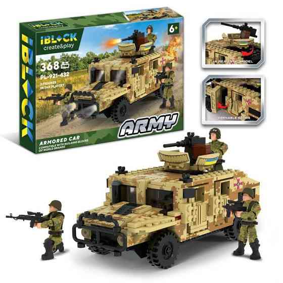 Дитячий конструктор Військовий джип IBLOCK PL-921-432, 368 деталей Вінниця
