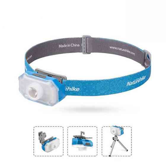 Фонарь налобный Naturehike NH18T001-A, голубой Ровно