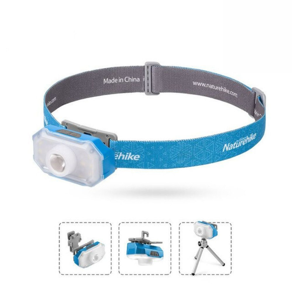 Фонарь налобный Naturehike NH18T001-A, голубой Ровно - изображение 1