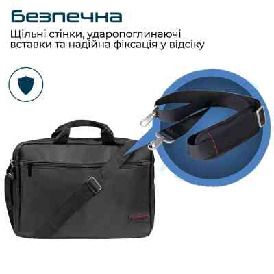 Сумка для ноутбука Promate 15.6" Gear-MB black (gear-mb.black) Вінниця