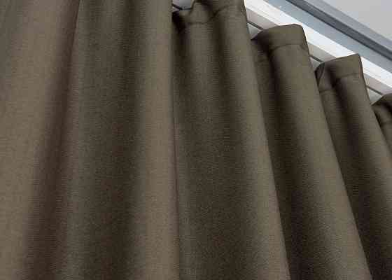 Шторна тканина Шеніл однотонний колір кавовий 1591ш Київ