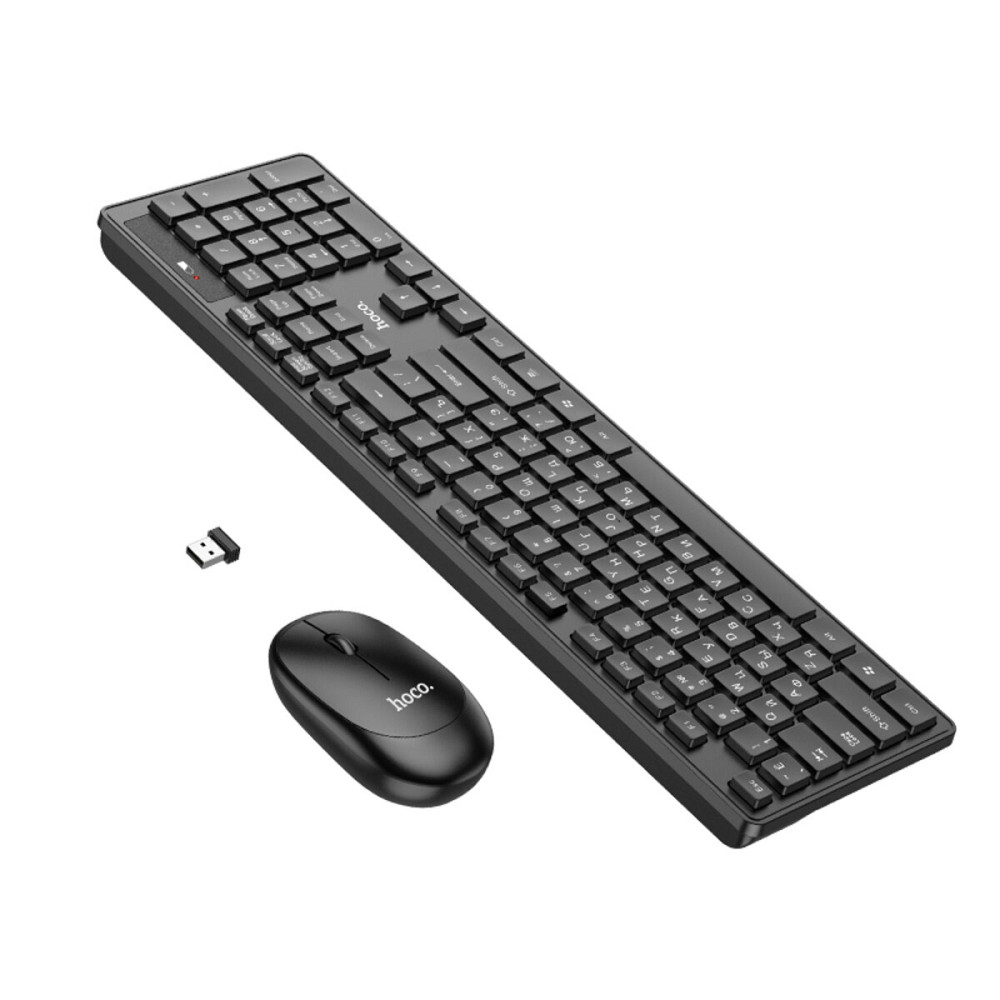 Клавіатура+миша HOCO GM17 Wireless business keyboard and mouse set(English Version) Black Київ - фото 3