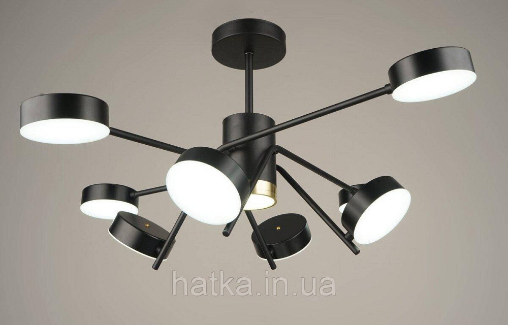 Люстра світлодіодна акрилова Sirius B N4182/8 112W BK Київ - фото 1
