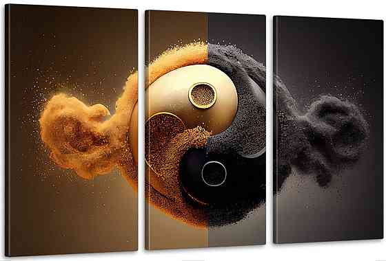 Модульна картина у вітальню/ спальню  Інь-Янь   ART-143_3A 100х150 см Київ