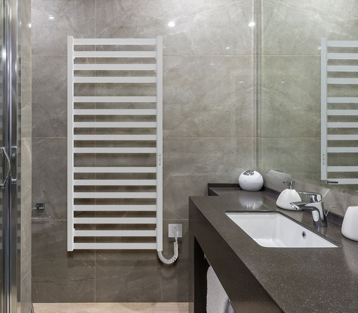 Электрический полотенцесушитель HF Oxford 1170х530 TR K белый мат Киев - изображение 5